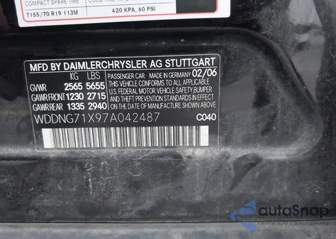 2007 Mercedes-Benz S 550 z USA, uszkodzony, nr VIN WDDNG71X97A042487